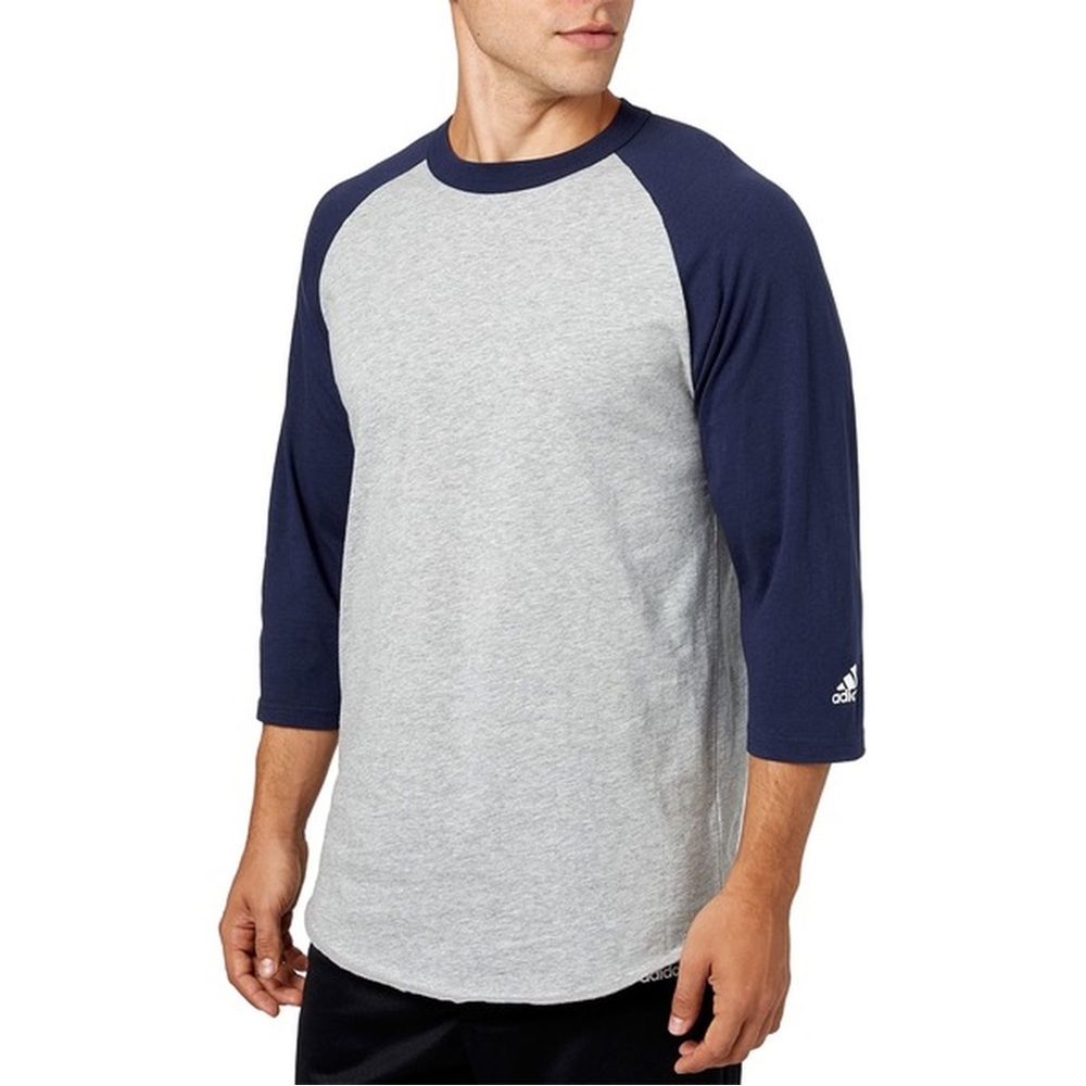 Men’s Adidas 3/4 Sleeve Grey Baseball Shirt NWOT